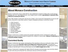 Tablet Screenshot of monacoconstruction.com
